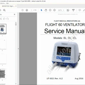 Flight Medical FLIGHT 60 Ventilator Service Manual (SL/DL/iO2) PDF
