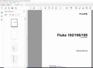 Fluke 192/196/199 ScopeMeter Service Manual + Calibration (PDF)