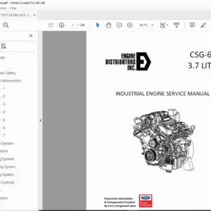 Ford CSG-637 3.7L Industrial Engine Service Manual PDF