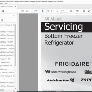 Frigidaire Bottom Freezer Refrigerator Service Manual (Feb 2011 PDF)