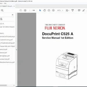 Fuji Xerox DocuPrint C525 A Service Manual Repair Guide PDF