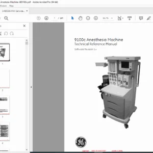 GE 9100c Anesthesia Machine Service & Technical Reference Manual PDF
