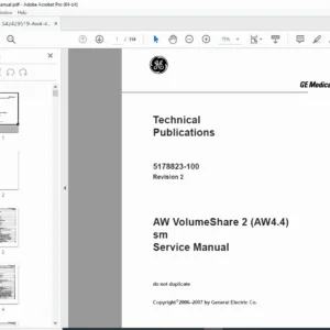 GE AW VolumeShare 2 (AW4.4) Service Manual Rev 2  PDF
