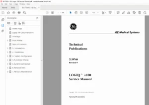 GE LOGIQ 100 Ultrasound System Service Manual – Factory PDF