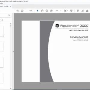 GE Responder 2000 Defibrillator Service Manual PDF (Rev C)