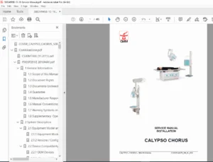 GMM Calypso Chorus X-Ray Ceiling Suspension Service Manual PDF