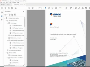 GREE A Series Modular Air-Cooled Chiller Service Manual – PDF