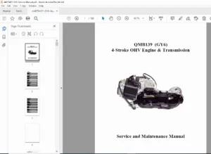 GY6 139QMB 50cc 4-Stroke Scooter Engine Service Repair Manual (PDF)