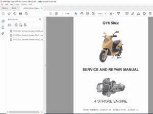 GY6 50cc Scooter Service & Repair Manual (JL50QT Series, 4-Stroke Engine) PDF