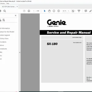 Genie SX-180 Service & Repair Manual (2015) – Factory PDF