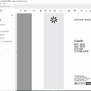 Getinge Castle 3622 3633 Sterilizer Service Manual Autoclave Repair Guide PDF