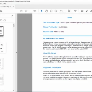 HP 3455A Digital Voltmeter Operating Service Manual Calibration Guide PDF