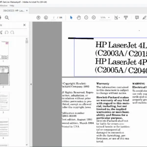 HP LaserJet 4L 4P 4ML 4MP Combined Service Manual PDF (1994)