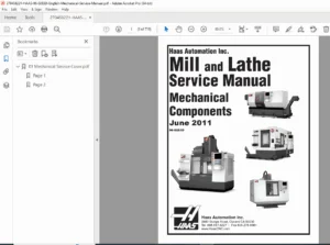 Haas Mill & Lathe Mechanical Service Manual (June 2011) PDF