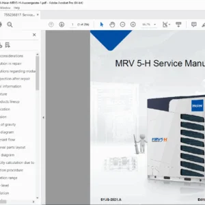 Haier MRV 5-H VRF Outdoor Unit Service Manual (2021) PDF