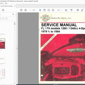 Harley-Davidson Shovelhead FL/FX 1978–1984 Factory Service Manual PDF