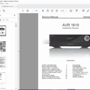 Harman Kardon AVR 1610 AV Receiver Service Manual (Rev0 2013) PDF