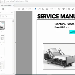 Hill-Rom Century Series Bed Service Manual (Models 835, 837) PDF