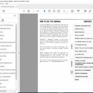 Honda CH80 Elite Service Manual PDF DOWNLOAD