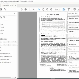 Honda Civic EG 1992–1995 Factory Service Manual –  PDF