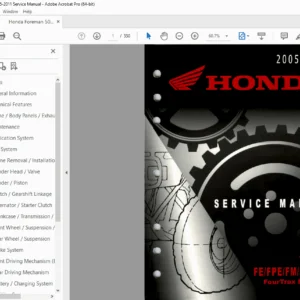 Honda Foreman TRX500 (2005–2011) Service Manual PDF