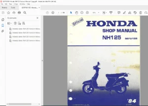 Honda NH125 Aero 125 Service Workshop Manual 1984 - PDF Download