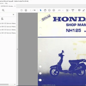 Honda NH125 Aero 125 Service Workshop Manual 1984 - PDF Download