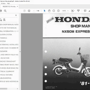 Honda NX50M Express-SR Shop Manual (1981–1982) – Service & Repair PDF