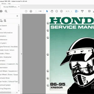 Honda XR250R Service Manual (1986-1995) – PDF DOWNLOAD