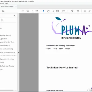 Hospira Plum A+ Infusion System Service Manual & Repair Guide PDF