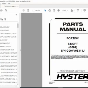 Hyster Fortis S120FT (G004) Parts Manual Illustrated Catalog PDF (05/2009)