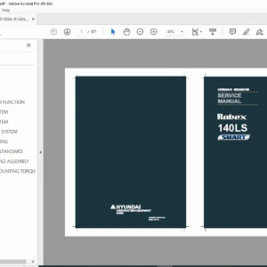 Hyundai Robex 140LS Smart Excavator Service Manual PDF