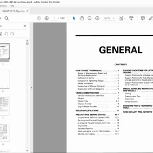 Hyundai Santamo Service Manual 1991–1997 (General Info) – PDF