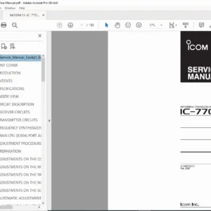 Icom IC-7700 Service Manual PDF DOWNLOAD