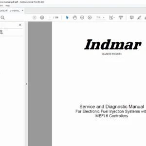 Indmar Marine Engines MEFI 6 EFI Service Manual PDF