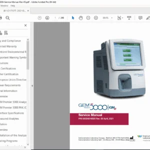 Instrumentation Laboratory GEM Premier 5000 Service Manual Rev.03 (PDF)