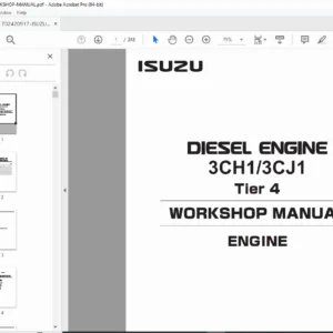 Isuzu 3CH1 & 3CJ1 Diesel Engine Workshop Service Manual (Tier 4)  PDF