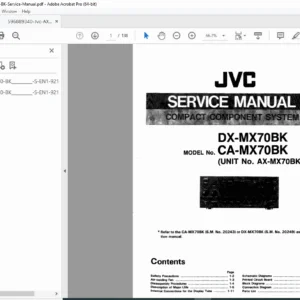 JVC AX-MX70BK Service Manual – Repair, Schematics & Parts PDF