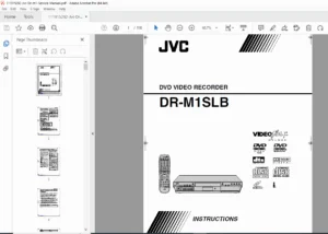 JVC DR-M1SLB DVD Video Recorder Instructions Manual (PDF)