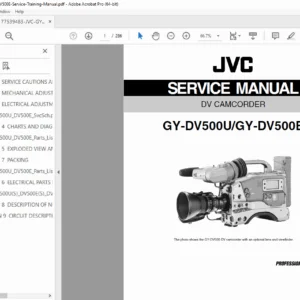 JVC GY-DV500U / GY-DV500E DV Camcorder Service Manual PDF