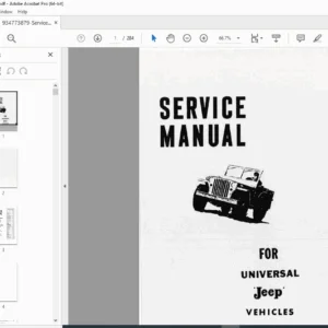 Jeep CJ-3A CJ-5 CJ-6 Service Manual Complete Repair Maintenance PDF