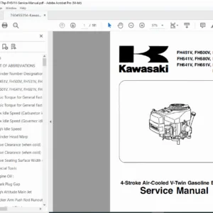 Kawasaki FH541V 17HP V-Twin Engine Service Manual PDF