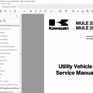 Kawasaki Mule 2500 2510 2520 Service Repair Manual 1993-2003 PDF