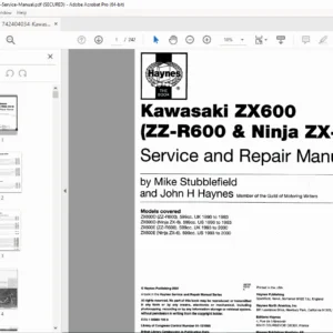 Kawasaki ZX600 (ZZ-R600 & Ninja ZX-6) Service Repair Manual PDF (1990–2000)