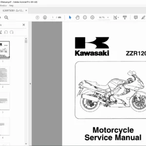 Kawasaki ZZR1200 (ZX1200) Motorcycle Service Manual (PDF)
