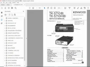 Kenwood TK-5710 / TK-5710H P25 VHF Transceiver Service Manual PDF