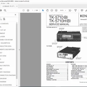 Kenwood TK-5710 / TK-5710H P25 VHF Transceiver Service Manual PDF