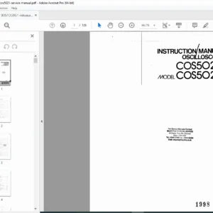 Kikusui COS5020 / COS5021 Oscilloscope Instruction & Service Manual (1998) PDF