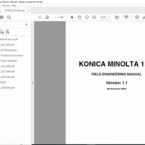 Konica Minolta 130f Service & Field Engineering Manual PDF