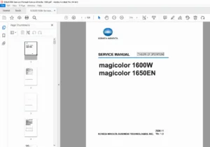 Konica Minolta 1600 Service Manual Printer Repair Guide PDF Download
